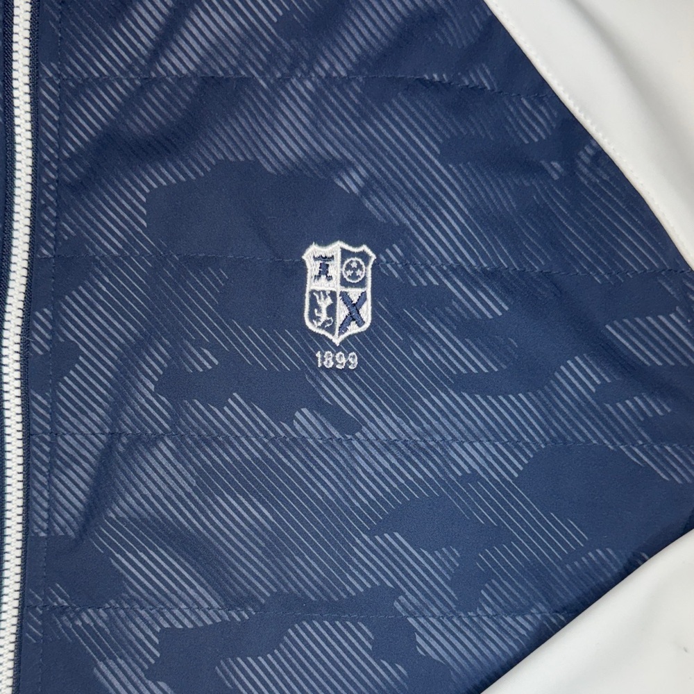 Peter Millar Performance Golf Jacket XL Navy White Full Zip Lightweight Athletic - Picture 5 of 12